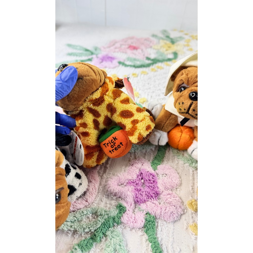 March of Dimes vtg Halloween Shar-Pei Plush Dog Set Dalmatian Giraffe Ghost Tige - Picture 5 of 13